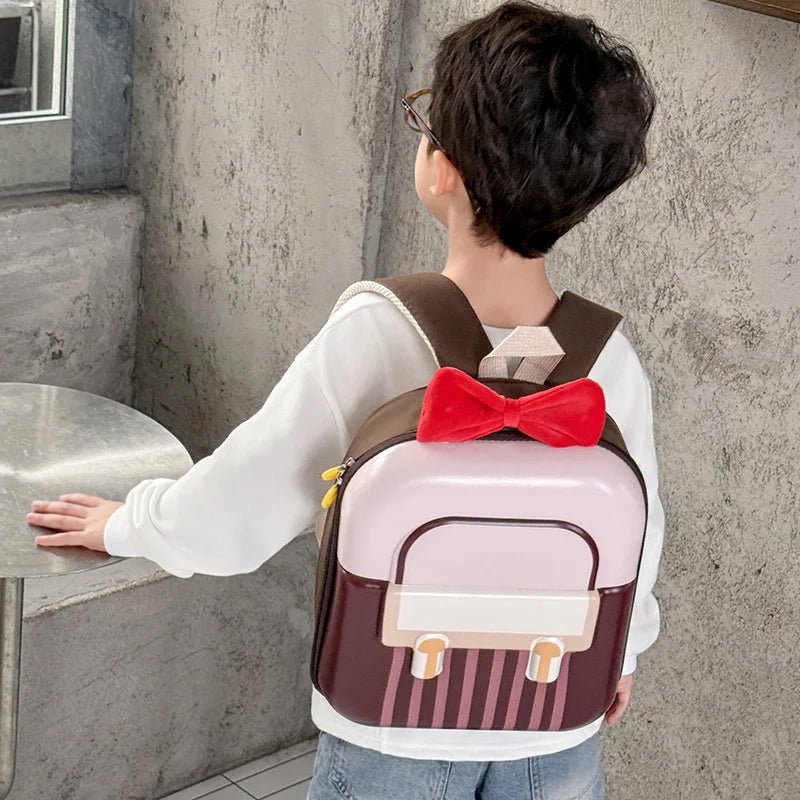 Kindergarten Elementary School Student Backpack Sweet Bow Breathable Lightweight Boys Girls Eggshell New Children's Bag - Zeprah
