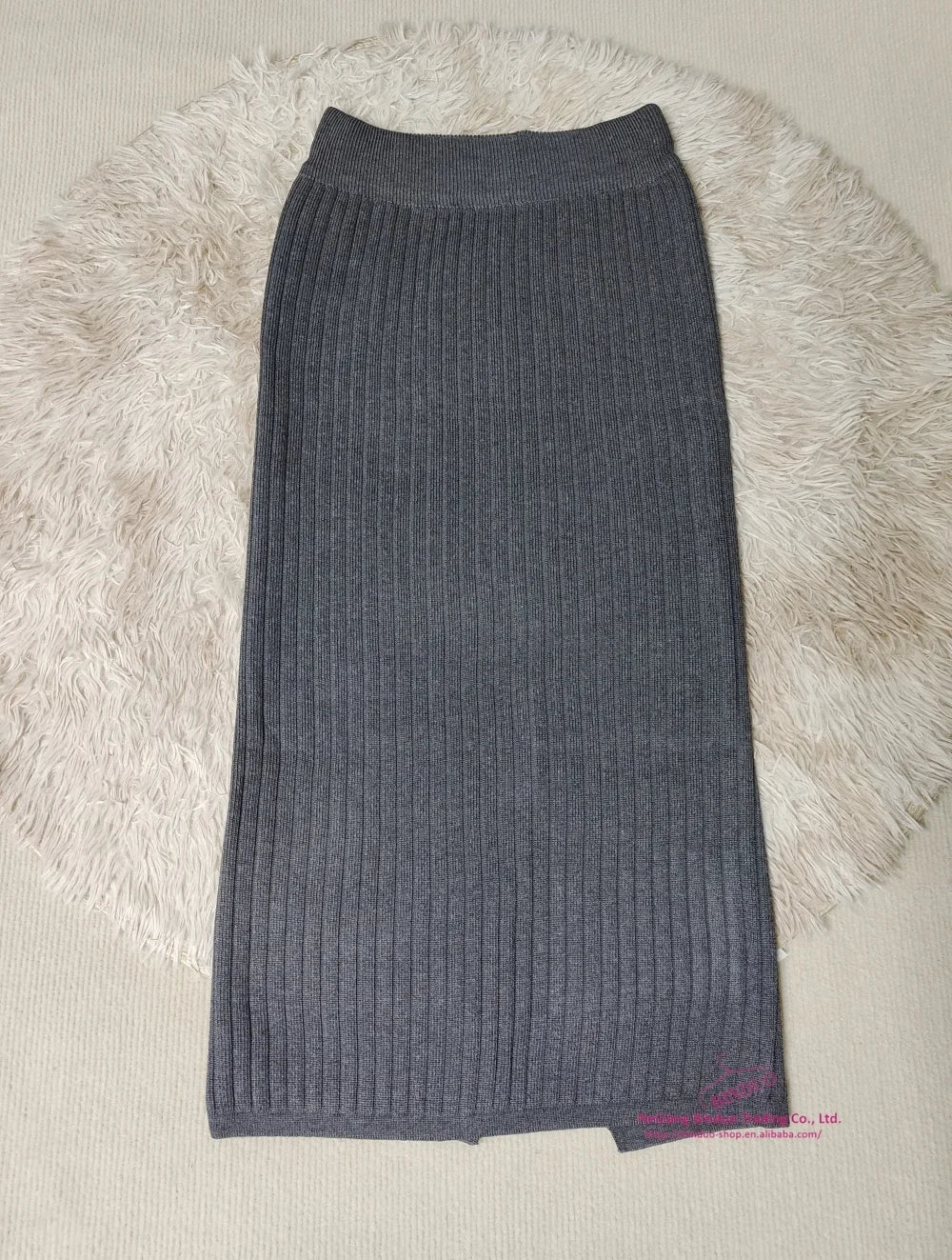 Knitted Package Hip Skirt High - Waisted Skirt Fashionable A - line Skirt - Zeprah