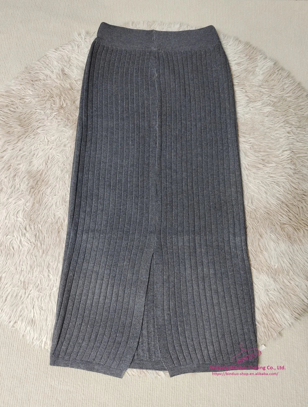 Knitted Package Hip Skirt High - Waisted Skirt Fashionable A - line Skirt - Zeprah