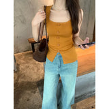 Knitted Sleeveless Tops Slim - fit Women's Tanks Camis Modern Going Out Tops - Zeprah