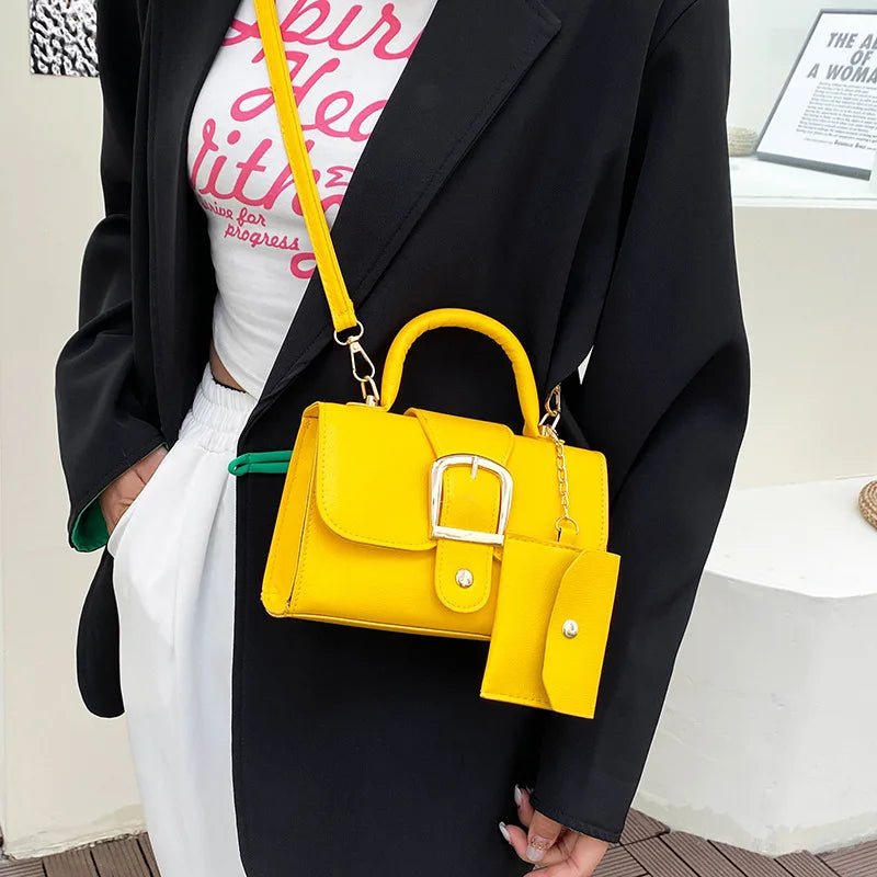 Korean Fashion Ladies Hand Bags Women Shoulder Sling Chain Purse Luxury Lock Handbag for Women - Zeprah