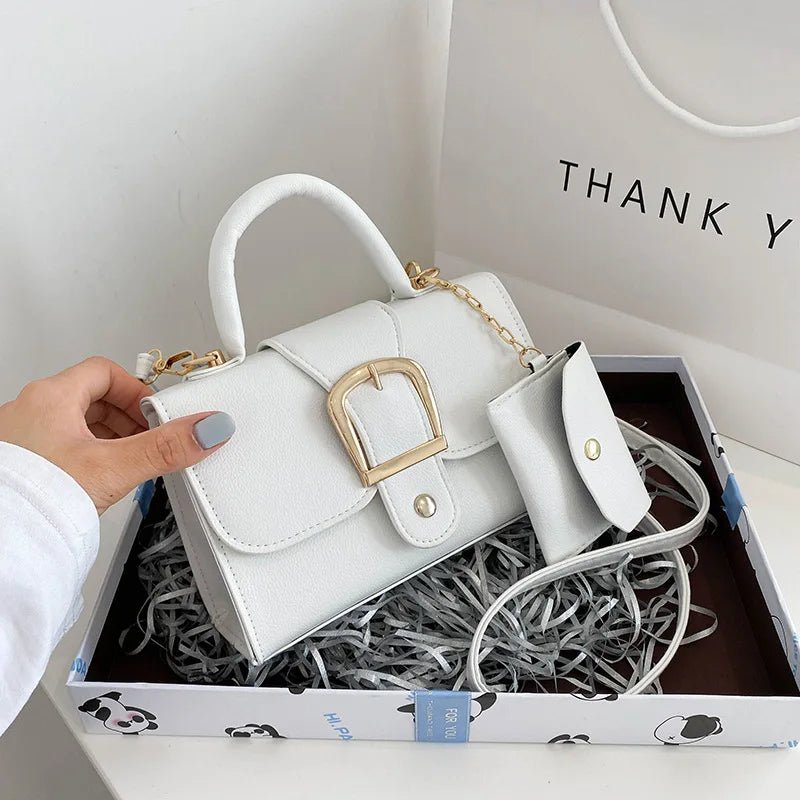 Korean Fashion Ladies Hand Bags Women Shoulder Sling Chain Purse Luxury Lock Handbag for Women - Zeprah