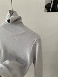Korean Thick Turtleneck Solid Color Long Sleeve Slim - fit Slimming Inner Base Knitted Sweater Top Autumn Winter - Zeprah