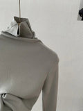 Korean Thick Turtleneck Solid Color Long Sleeve Slim - fit Slimming Inner Base Knitted Sweater Top Autumn Winter - Zeprah