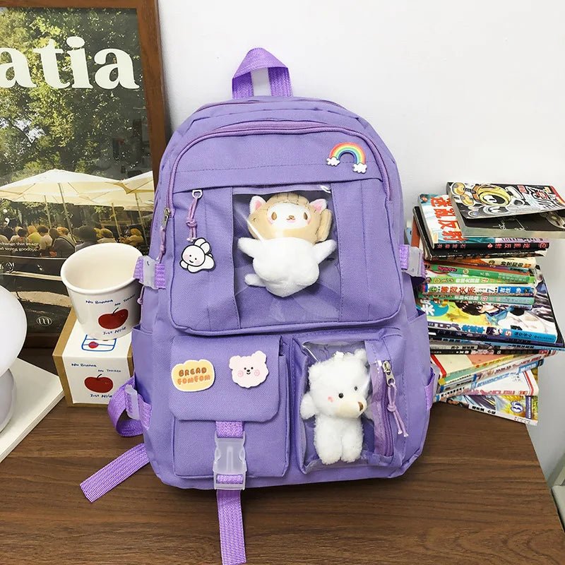 Large Capacity Casual Student Backpack for Girls for Campus School Use Computer Fit Fashionable Campus Bag - Zeprah