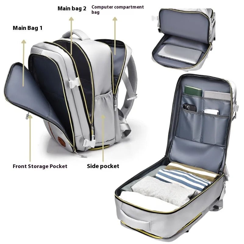 Large Capacity Laptop Backpack Anti - theft School Bag Business Bags for Men Waterproof Rucksack Outdoor Travel Bag - Zeprah