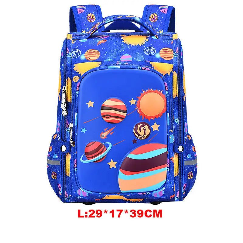 Large Capacity Waterproof Sesame Cartoon Schoolbag for Boys Fashion Open Zipper Closure Primary School Backpack - Zeprah