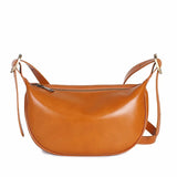 Leather Crossbody Bag Purse for Women Men Crescent Shoulder Bag Medium Cross Body Dumpling Bag Half Moon Adjustable - Zeprah