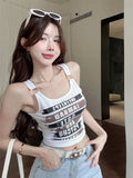 Letter Printing Tank Top for Women Slim - fit Sleeveless Tops Casual Going Out Tops - Zeprah