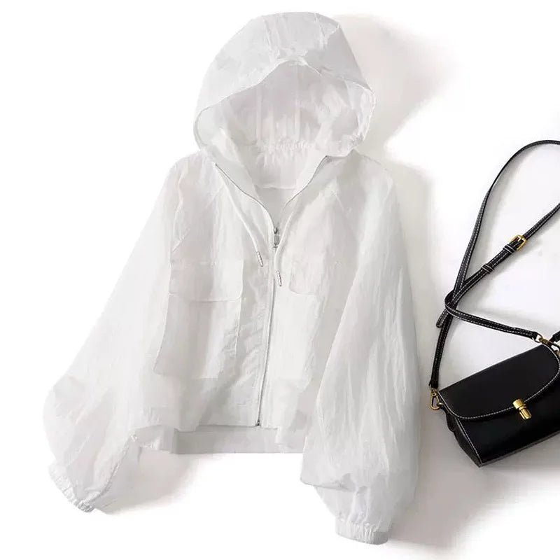 Lightweight Sun - protective Clothing Women's New Casual Loose Short Hooded Japanese Style Fashion Coat - Zeprah
