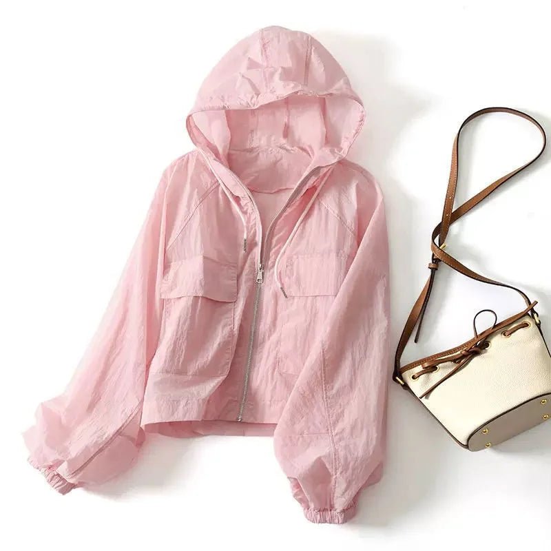Lightweight Sun - protective Clothing Women's New Casual Loose Short Hooded Japanese Style Fashion Coat - Zeprah