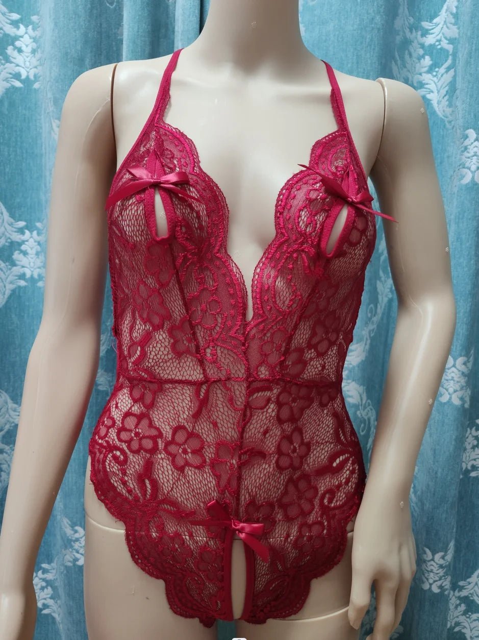Lingerie Set Open Crotch Sexy Costumes Jumpsuits Playsuits Bodysuits Crotchless Lingeries - Zeprah