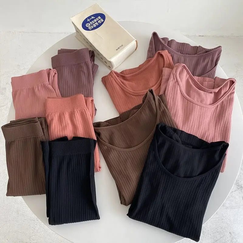 Long Sleeve Warm Suit Autumn Clothes Women's Sleepwear Thermal Underwear - Zeprah