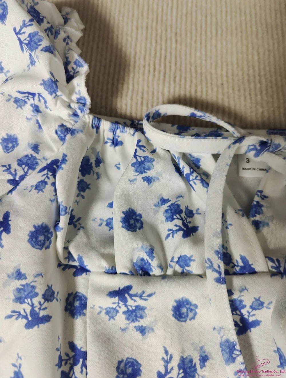 Loose - fit Dress Floral Printed Midi Dress Fashionable A - line Dress - Zeprah