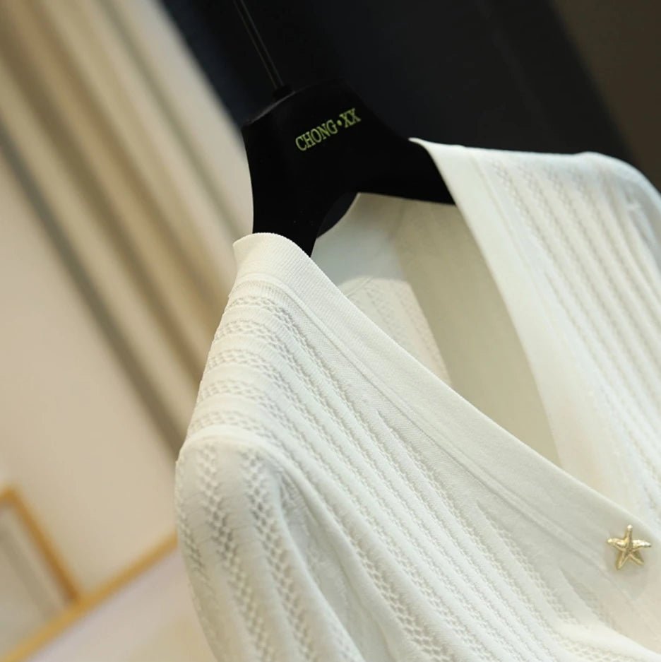 Loose - fit Women's Clothing Bestselling Casual Tops for Women Knitted Short - Sleeved Tops - Zeprah