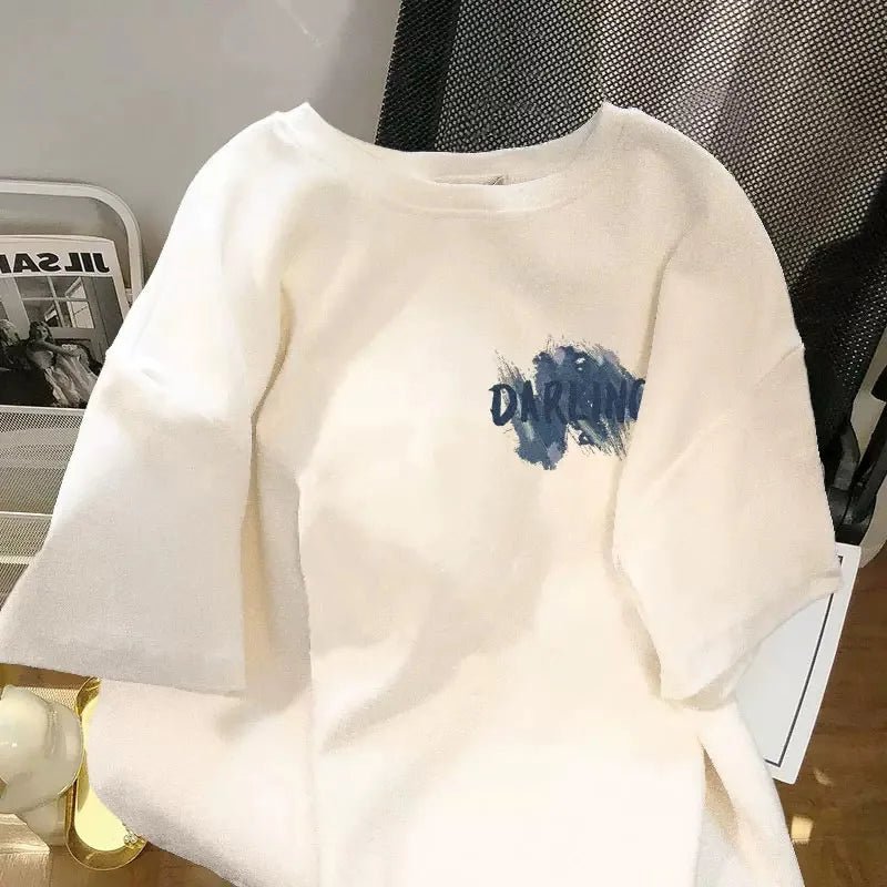 Loose Graphic Tee Trendy Tops for Women Crewneck T-shirt - Zeprah