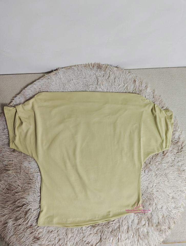Loose Short Sleeve Top Fashionable Graphic Tee Irregular Oblique Shoulder Tops for Women - Zeprah