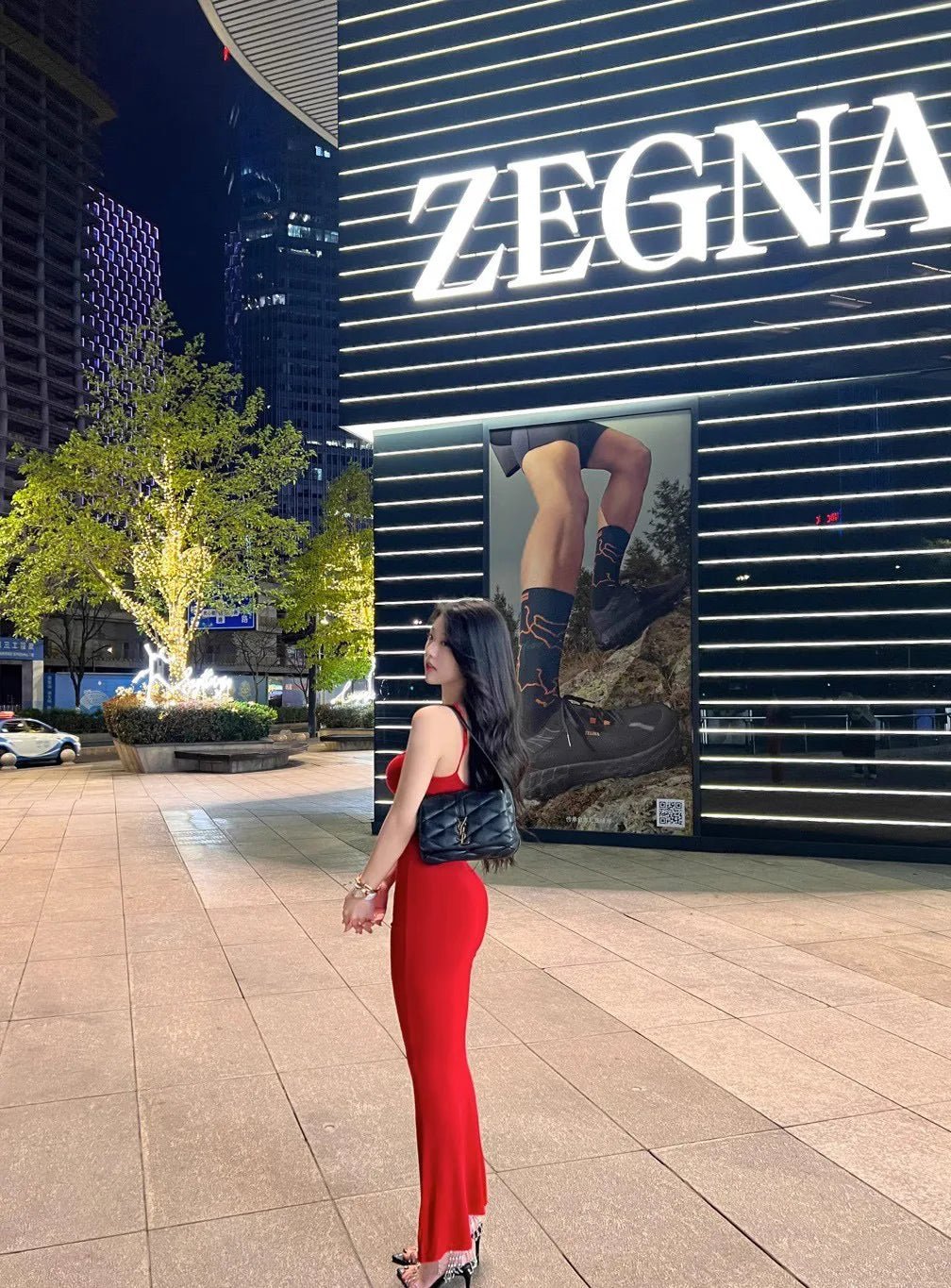 Low Cut Cami Dress Classic stretch Empire Waist Dress Slim - fit Fishtail Skirt - Zeprah