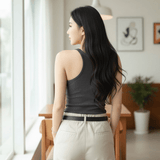 Low MOQ RTS Morandi Creamy Color Vest Shirt Tennis Golf Padded Tank Top Comfortable Workout Yoga Camisole - Zeprah