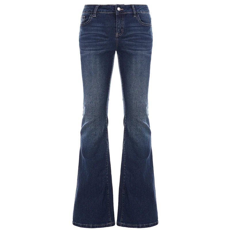 Low Rise Stretchy Tight Button Jeans Distressed Denim Skinny Breathable Summer for Daily Wear - Zeprah