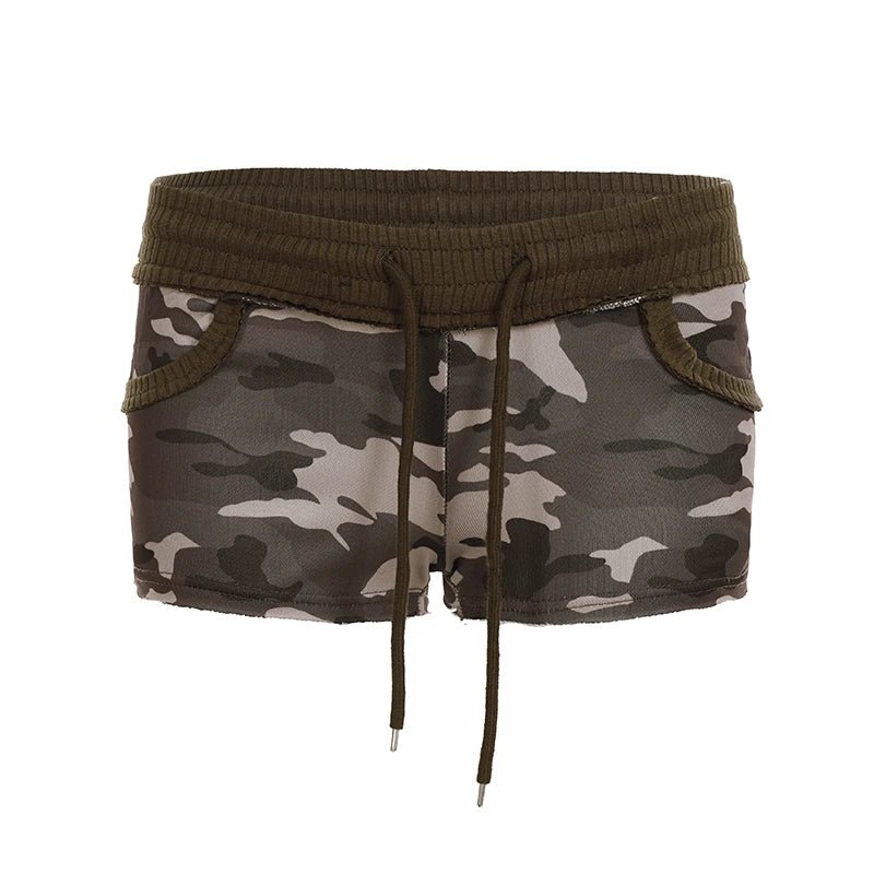 Low Rise Women's Skinny Fit Spandex/Polyester Anti - Wrinkle Breathable Windproof Color Blocking Print Drawstring Dark - Zeprah