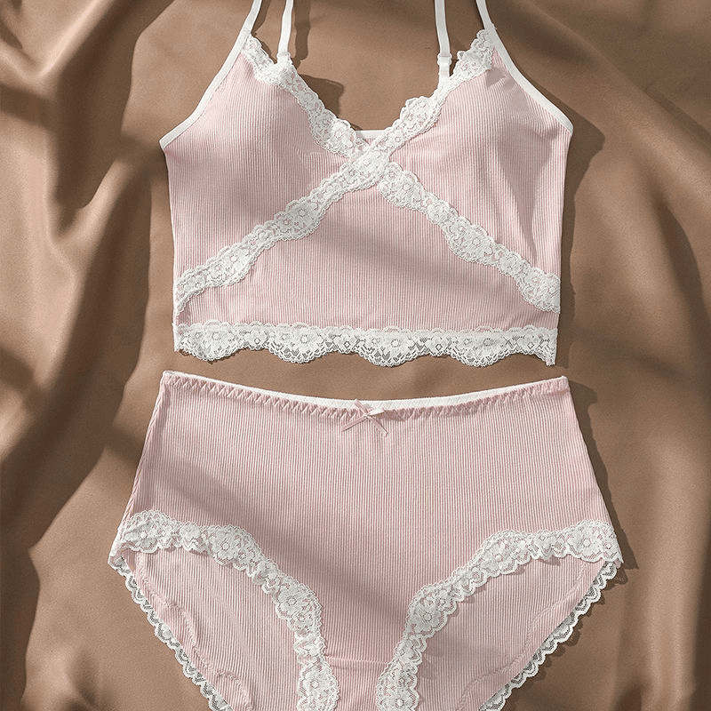 Luxury Lingerie Set – Ribbed Knit Design - Zeprah