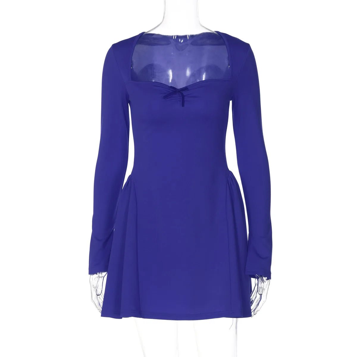 Luxury Women Sleeve Princess Dress Casual Solid Slim A - line Mini Dress for Women Long Sleeve Empire Party Clothes for Women - Zeprah