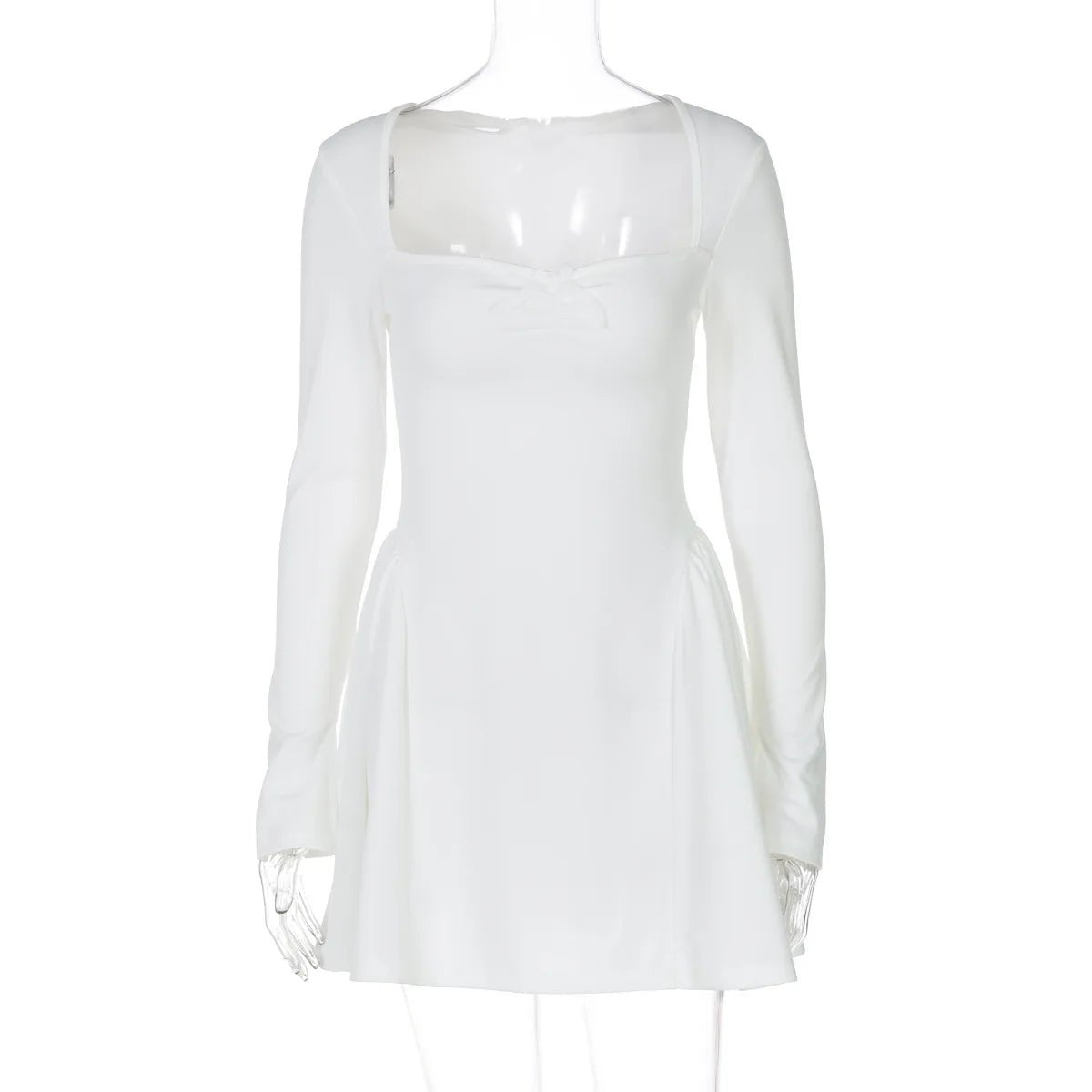 Luxury Women Sleeve Princess Dress Casual Solid Slim A - line Mini Dress for Women Long Sleeve Empire Party Clothes for Women - Zeprah