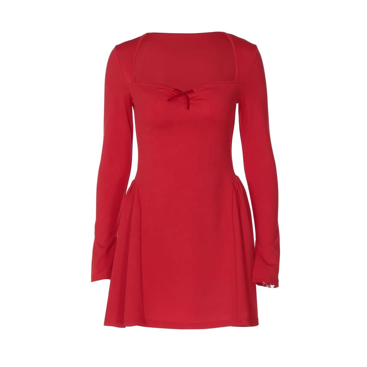Luxury Women Sleeve Princess Dress Casual Solid Slim A - line Mini Dress for Women Long Sleeve Empire Party Clothes for Women - Zeprah