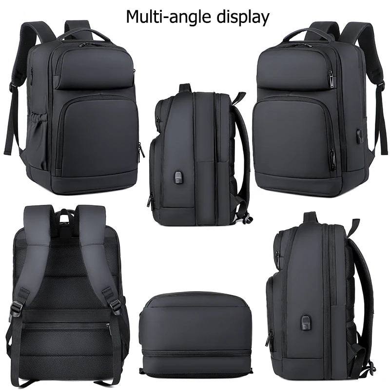 Men Large Capacity Laptop Backpack Waterproof Multiple Way Use Rucksack Water Resistant Travel Oxford Sport BackPACK - Zeprah