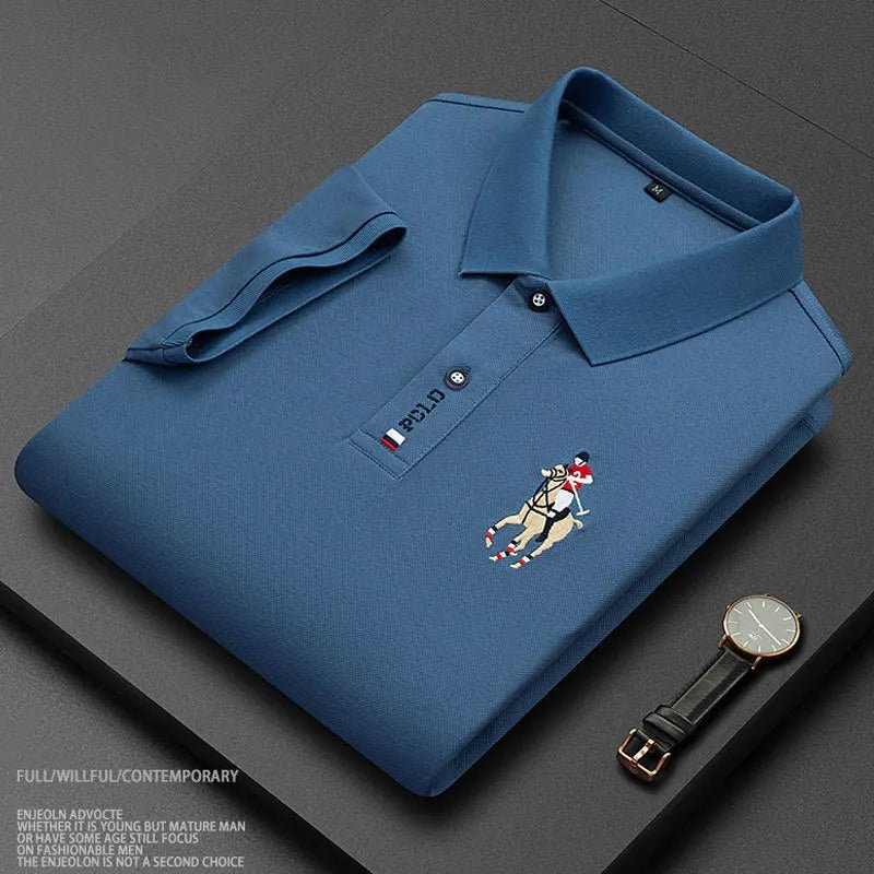 Men's Business Short Sleeve T-shirt New Men's POLO Shirt Men's Casual Business Golf T-Shirt - Zeprah
