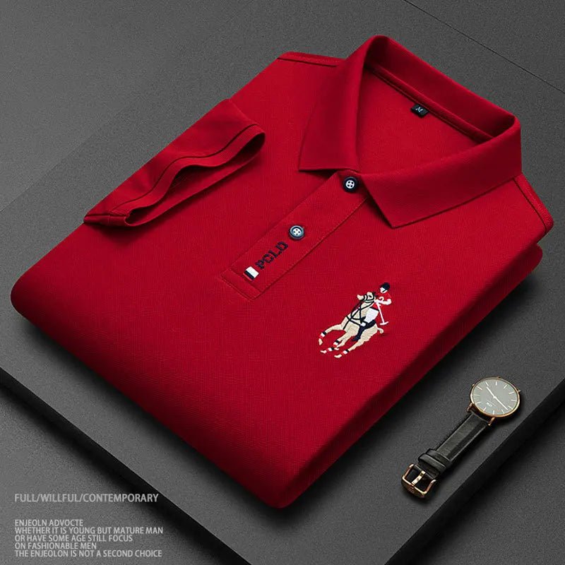 Men's Business Short Sleeve T-shirt New Men's POLO Shirt Men's Casual Business Golf T-Shirt - Zeprah