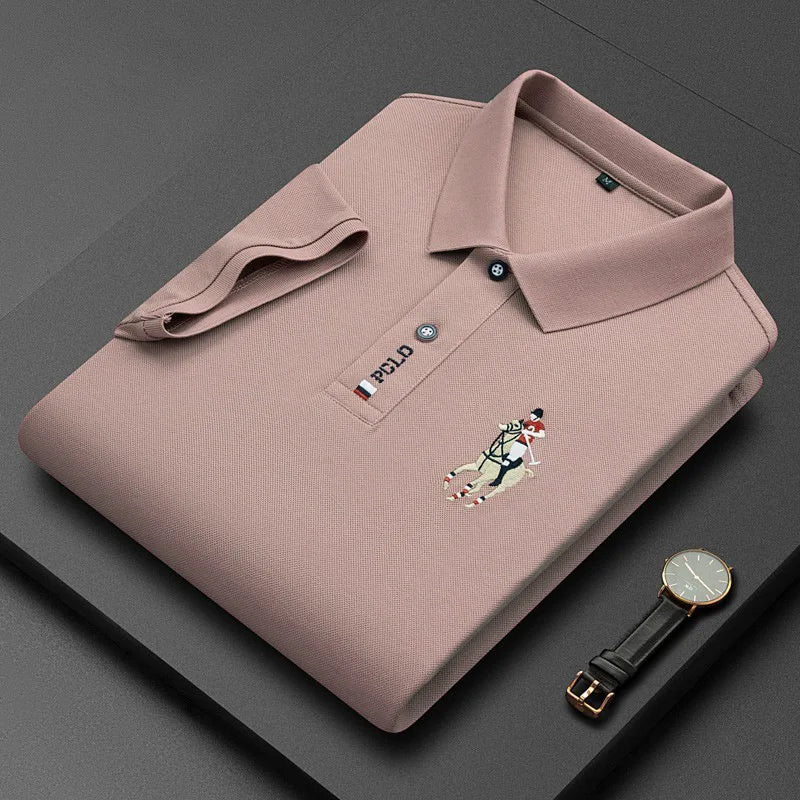 Men's Business Short Sleeve T-shirt New Men's POLO Shirt Men's Casual Business Golf T-Shirt - Zeprah