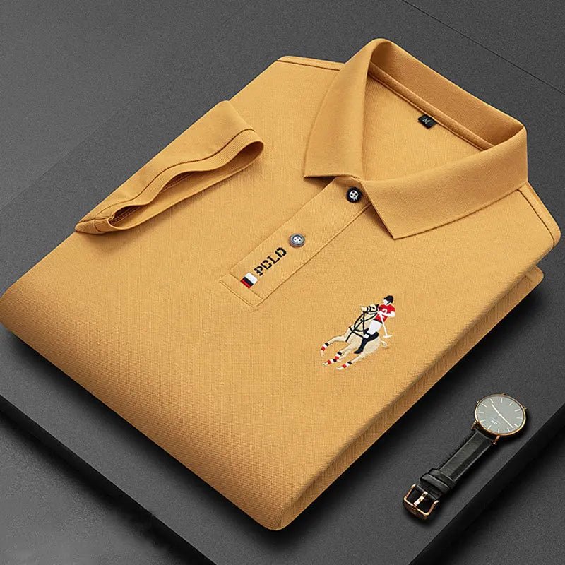 Men's Business Short Sleeve T-shirt New Men's POLO Shirt Men's Casual Business Golf T-Shirt - Zeprah