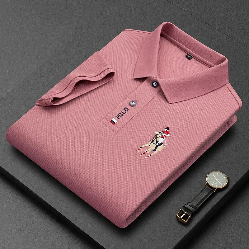 Men's Business Short Sleeve T-shirt New Men's POLO Shirt Men's Casual Business Golf T-Shirt - Zeprah