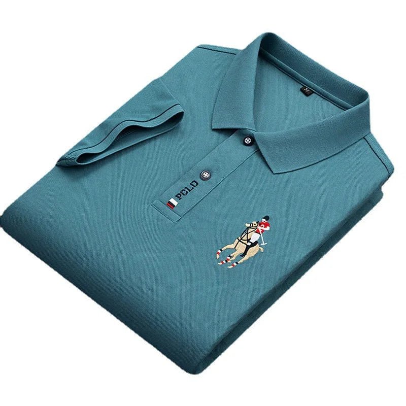 Men's Business Short Sleeve T-shirt New Men's POLO Shirt Men's Casual Business Golf T-Shirt - Zeprah