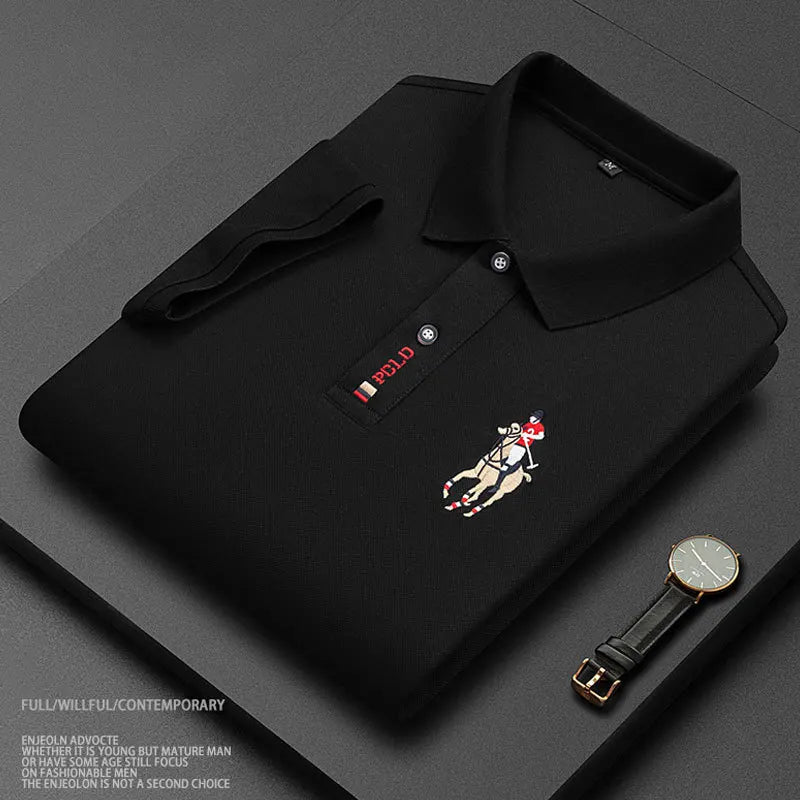 Men's Business Short Sleeve T-shirt New Men's POLO Shirt Men's Casual Business Golf T-Shirt - Zeprah