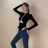 Metal Buckle Bodysuit Trendy Onesite Slim - fit Base Jumpsuit - Zeprah