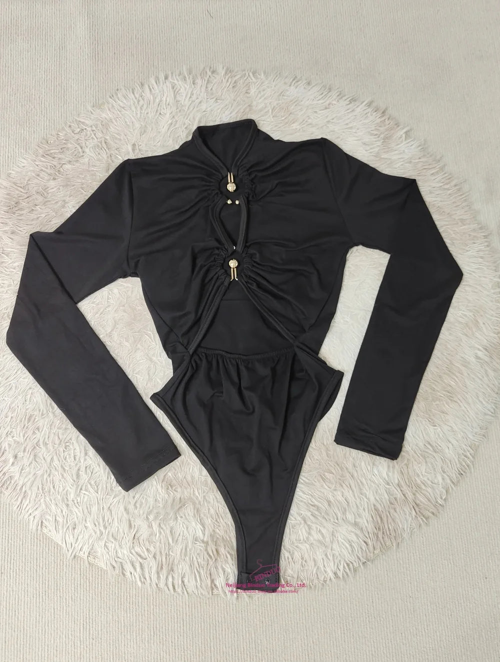 Metal Buckle Bodysuit Trendy Onesite Slim - fit Base Jumpsuit - Zeprah