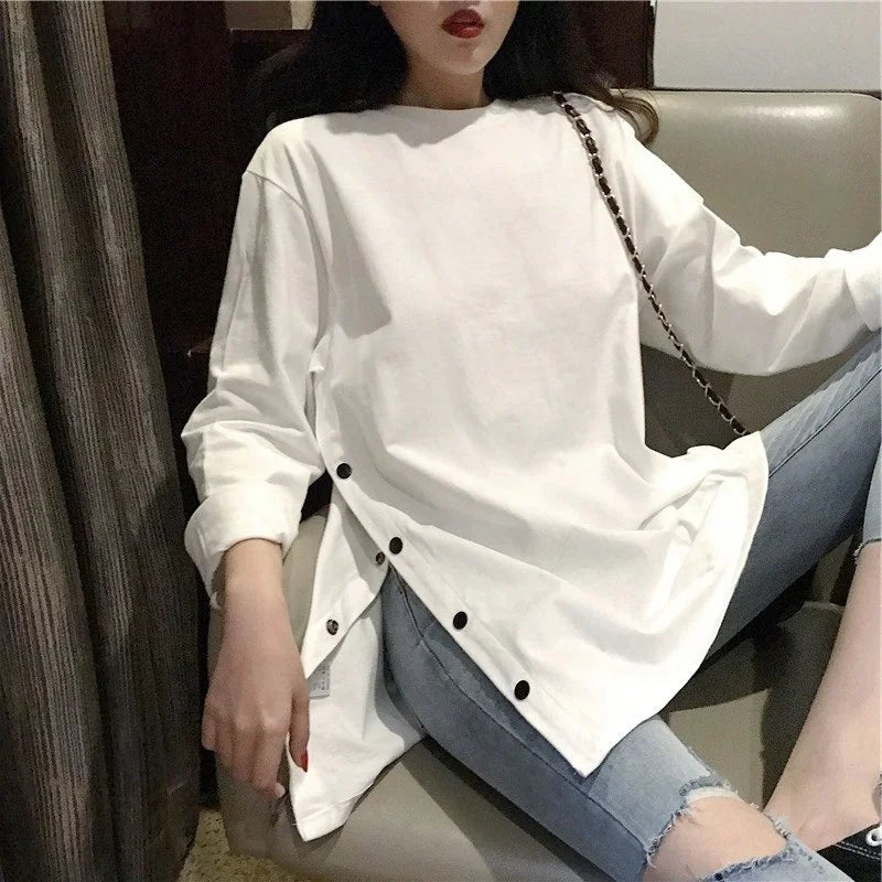 Mid - length Plus Size Short - Sleeved Tee Women's Autumn Loose Shirt Bestselling T-shirt for Women - Zeprah
