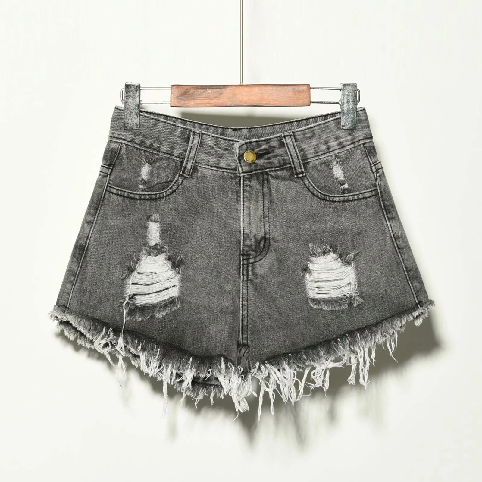 Mid - rise Cut - offs Popular Versatile Torn Women's Shorts Unique Fashionable Hot Pants - Zeprah