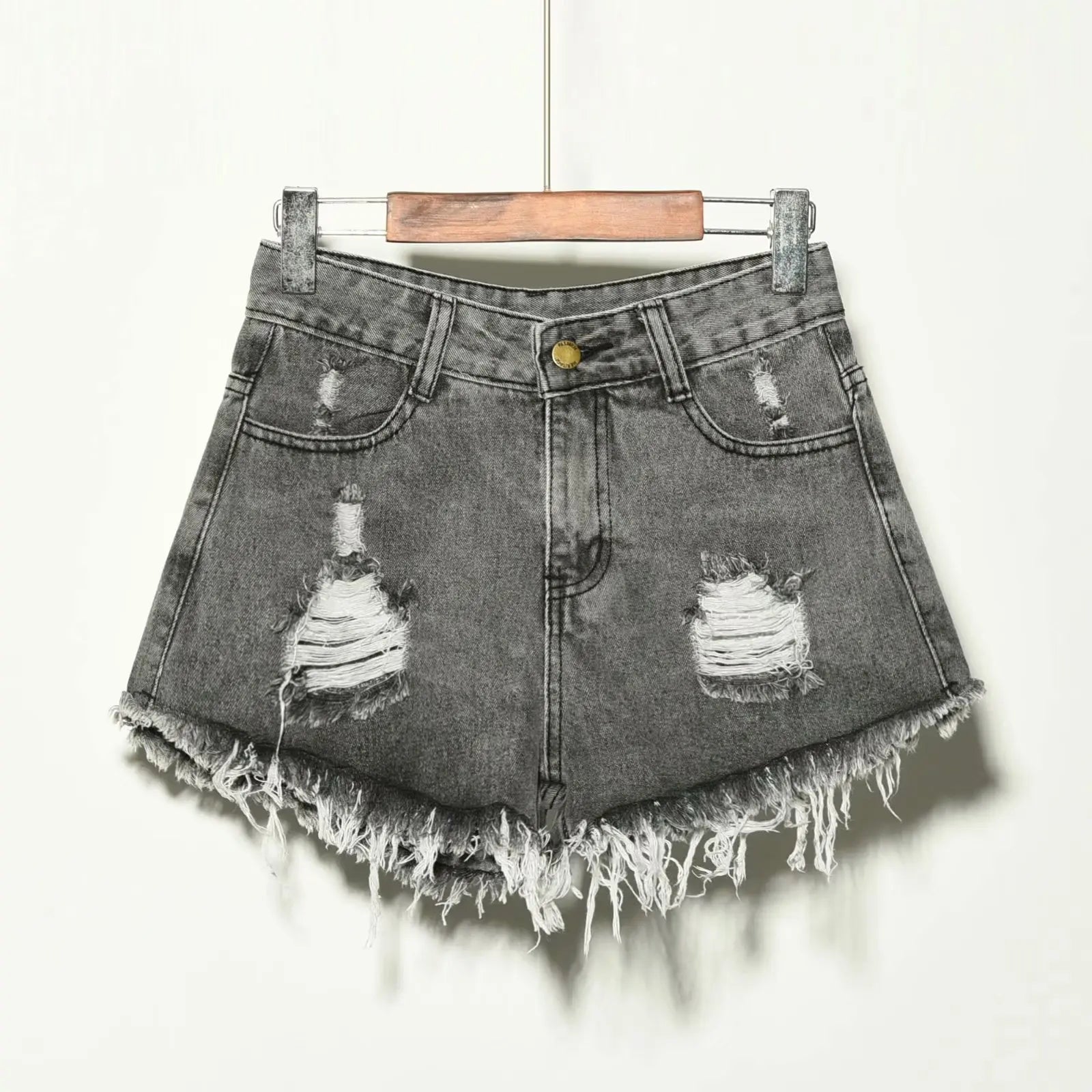 Mid - rise Cut - offs Popular Versatile Torn Women's Shorts Unique Fashionable Hot Pants - Zeprah