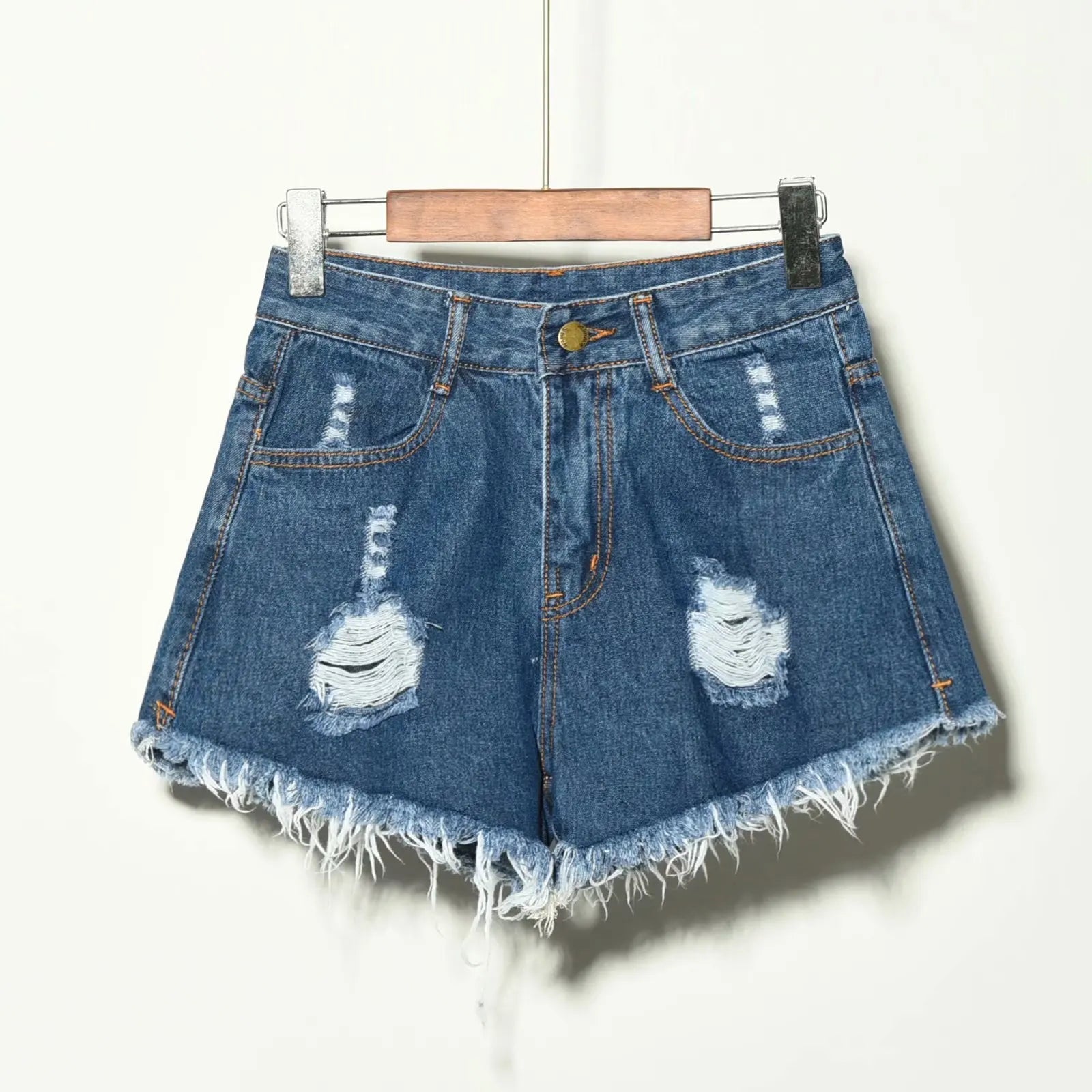 Mid - rise Cut - offs Popular Versatile Torn Women's Shorts Unique Fashionable Hot Pants - Zeprah