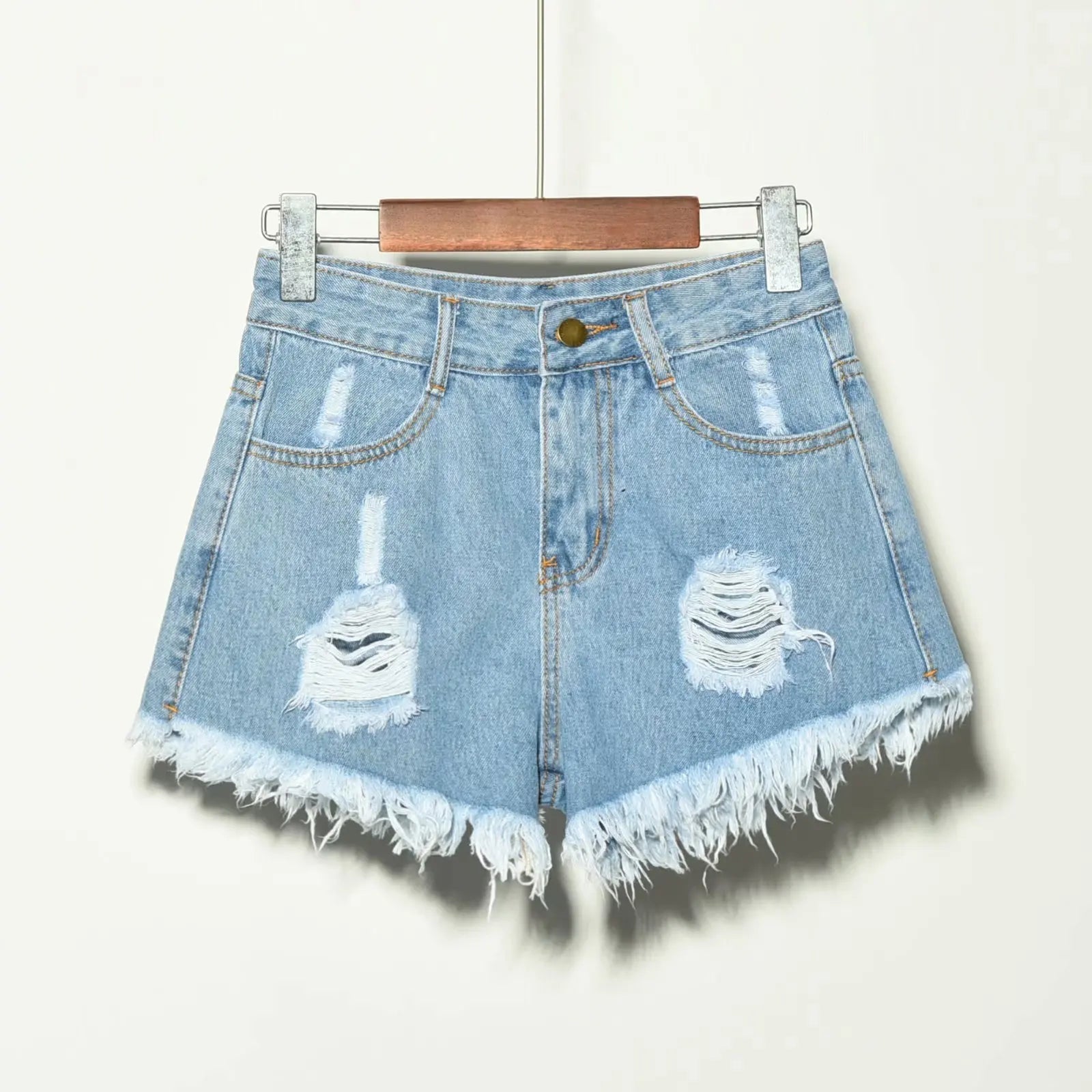 Mid - rise Cut - offs Popular Versatile Torn Women's Shorts Unique Fashionable Hot Pants - Zeprah