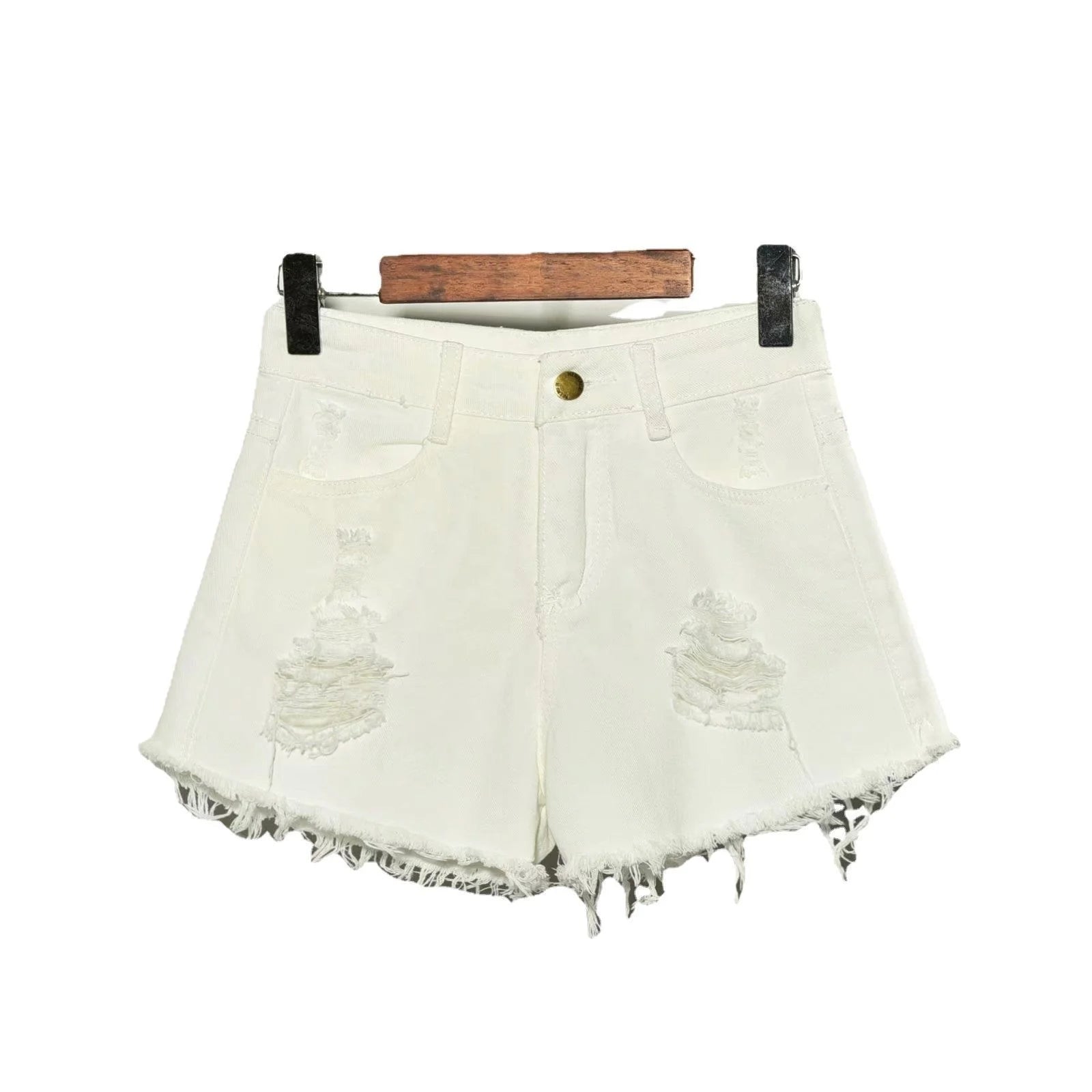 Mid - rise Cut - offs Popular Versatile Torn Women's Shorts Unique Fashionable Hot Pants - Zeprah