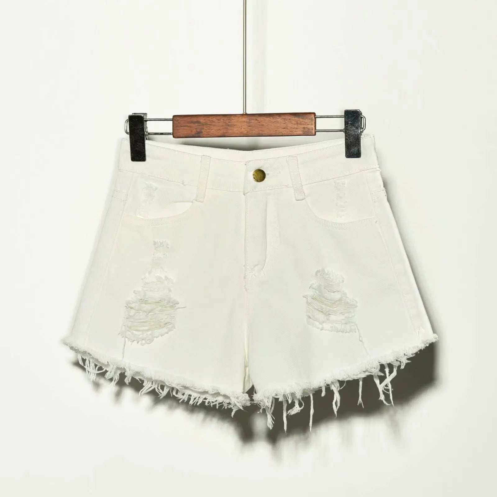 Mid - rise Cut - offs Popular Versatile Torn Women's Shorts Unique Fashionable Hot Pants - Zeprah