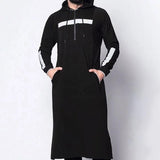 Middle East Islamic Hooded Thobe Robe Clothes Arabic Men Traditional Muslim Abaya - Zeprah