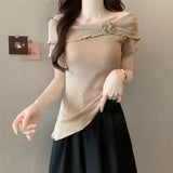 Mild Women's T-shirts Innocent - Seductive Style Elegant T-shirt Plain Women's Clothing - Zeprah