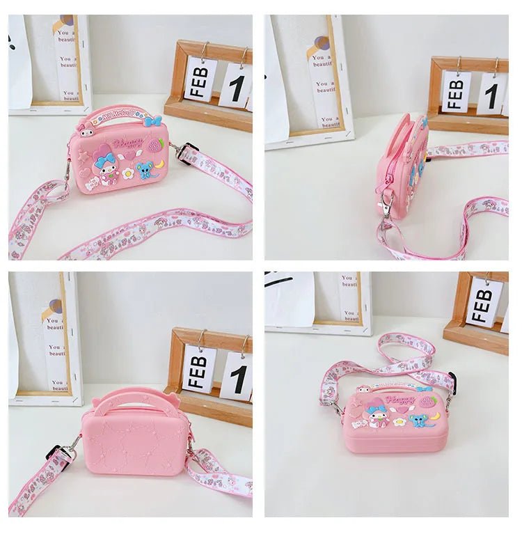 Mini Plush Silicon Purses Cartoon Pattern Square Coin Purse Kids - Zeprah
