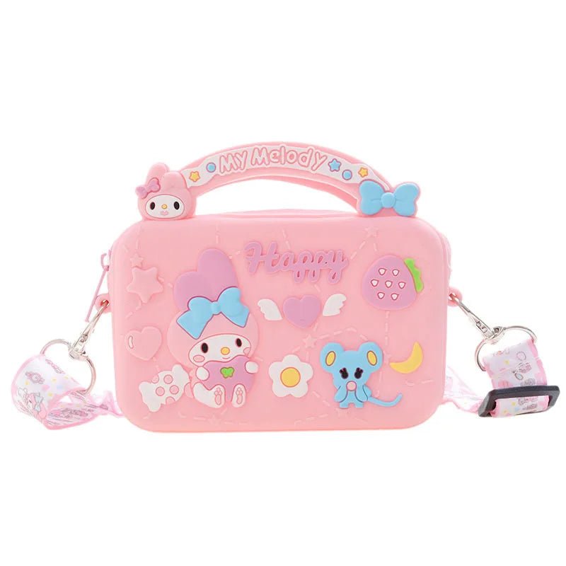 Mini Plush Silicon Purses Cartoon Pattern Square Coin Purse Kids - Zeprah